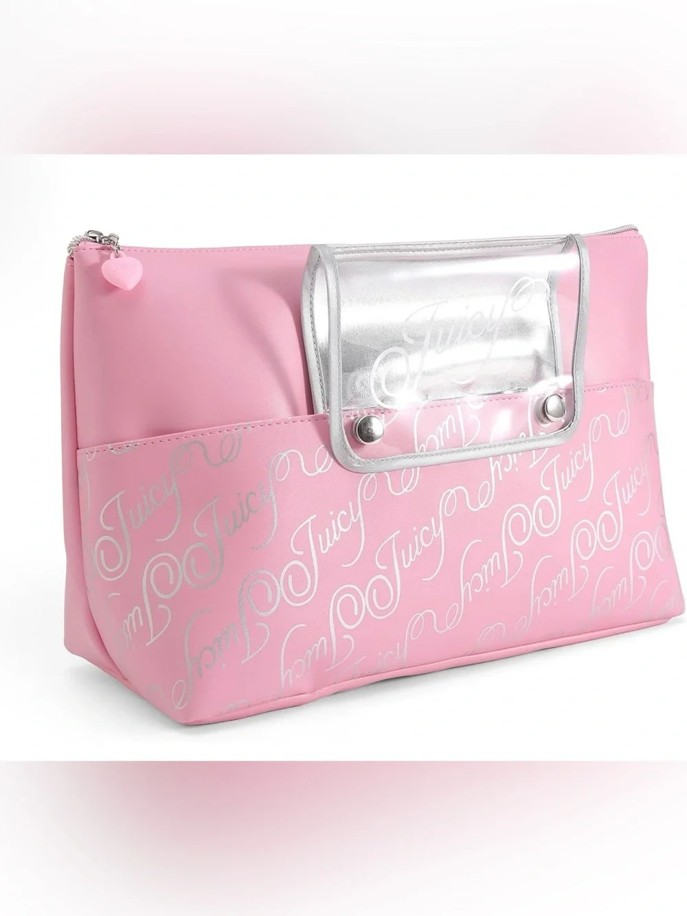 🍒 Juicy Couture Travel Essentials & Makeup Bag Removable Brush Holder Retro